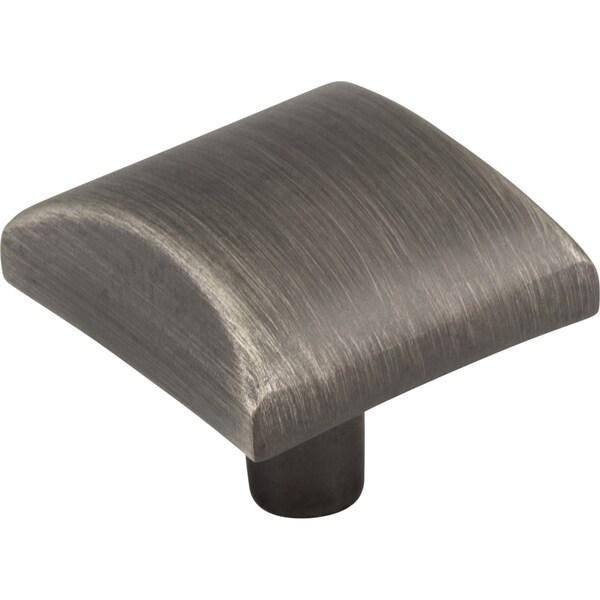 Elements 1-1/8" Overall Length Brushed Pewter Square Glendale Cabinet Knob 525BNBDL - main